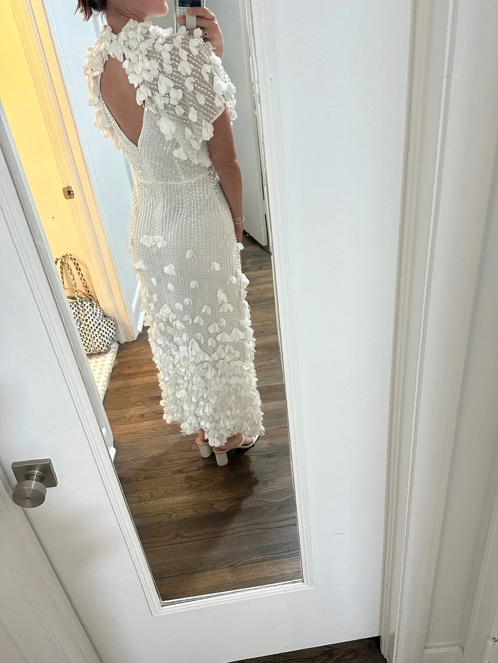 Karen Millen White 3D Floral Maxi Dress - Picture 1 of 2